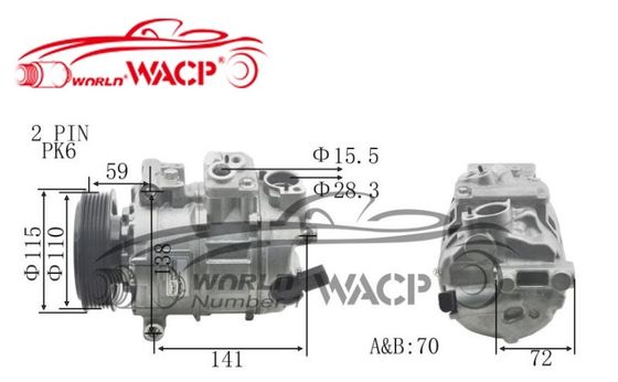 DCP32045 Pojazd 7SEU Sprężarka przemieszczania dla Audi A3 dla VW Golf WXAD025