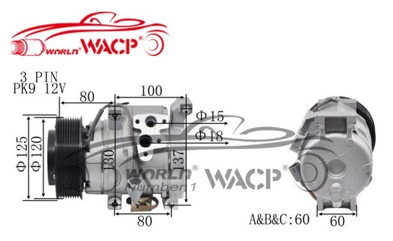 Sprężarka klimatyzacji samochodowej 10S15C do Toyota LandCruiser 883206A250/4471908870