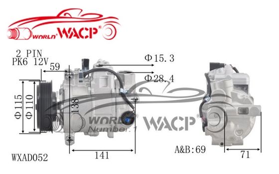 6SEU Kompresor AC samochodowy 8K0260805J 2483001600 Do Audi A4/A5/A6/Q5 2003-2017 WXAD052