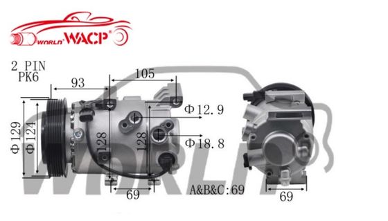 Kompresor AC 97701F2500 dla samochodów Hyundai Elantra dla Cerato/Verna dla Kia Soul dla Forte dla ProCeed WXHY035