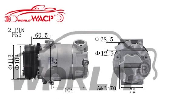 RC.600.108 5U0820803K AC.100.1758 Kompresor AC samochodowy dla Volkswagena Fox Voyage WXVW045