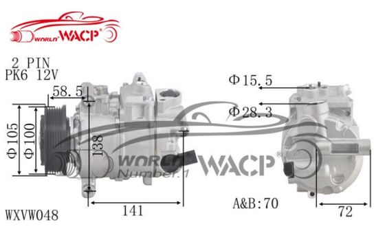 DCP32065 Kompresor Klimatyzator samochodowy dla VW T5 Amarok Multivan WXVW048