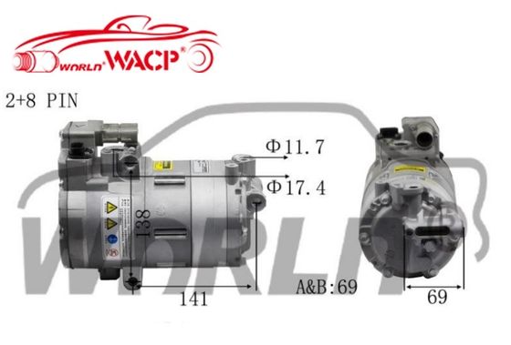 64526998210 Kompresor prądu biegnącego samochodu elektrycznego HVCC33 Kompresor prądu biegnącego samochodu elektrycznego dla BMW 3/X1/I3 WXHB019